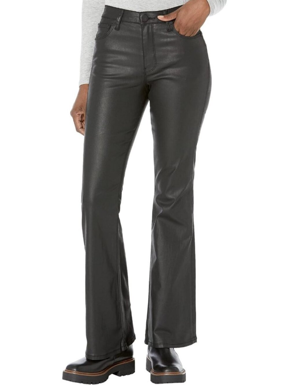 High-Rise Flare Jeans with Raw Hem | Wave Euro Base Wash | Stylish & Comfortable